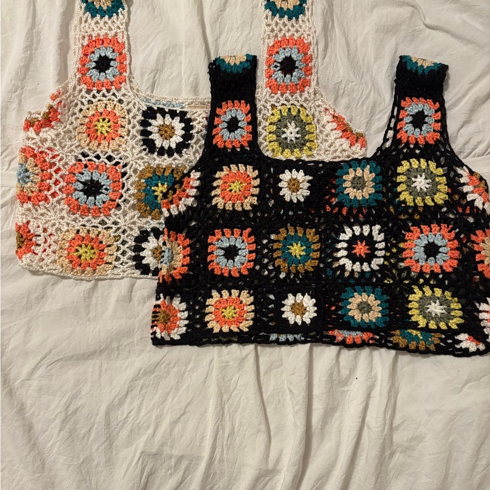 Denny’s Multicolor Crochet Crop Tops